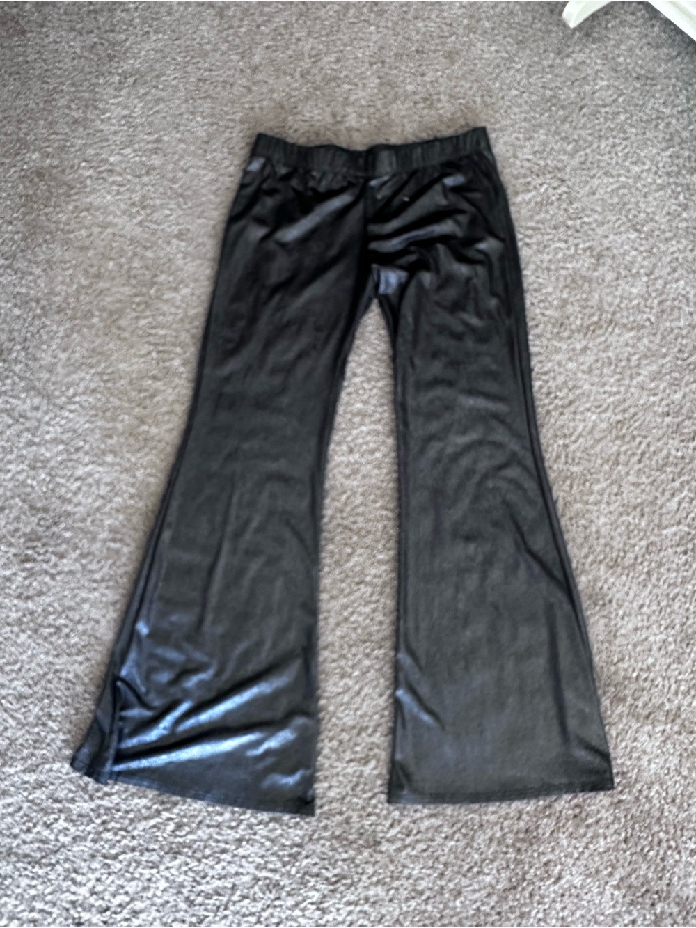 Vibe Black Active Leggings with Metallic Waistband